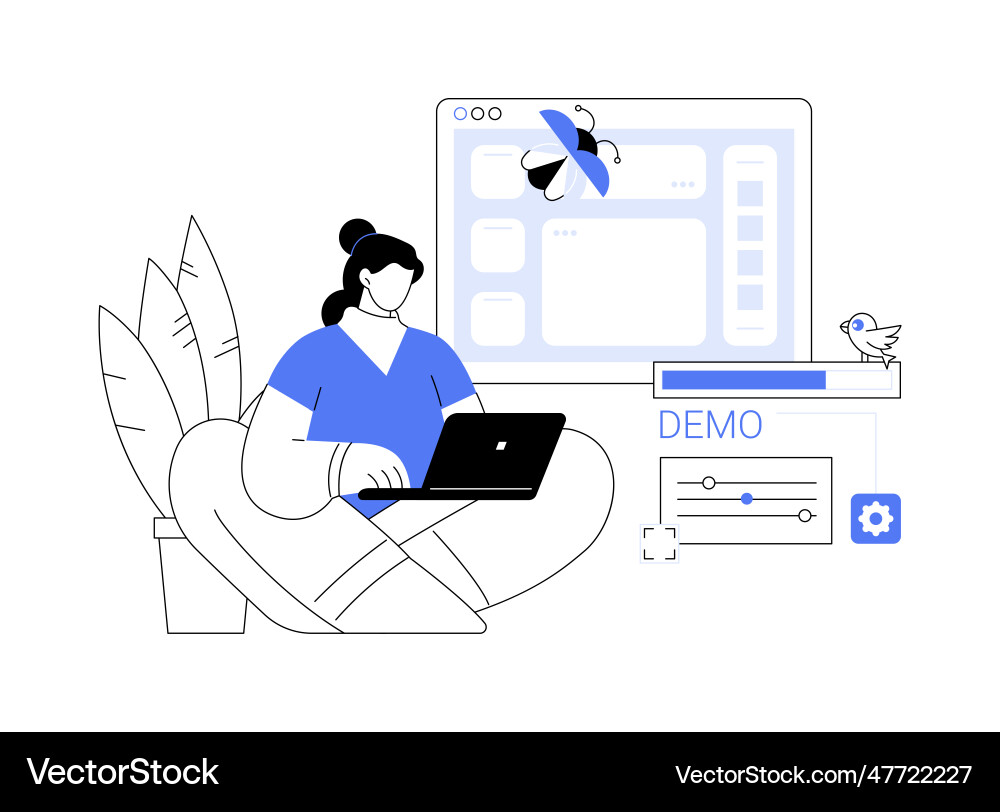 Beta testing abstract concept Beta testing abstract concept vector image