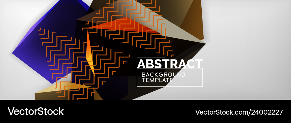 Dark 3d triangular low poly shapes abstract Dark 3d triangular low poly shapes abstract Vector Image