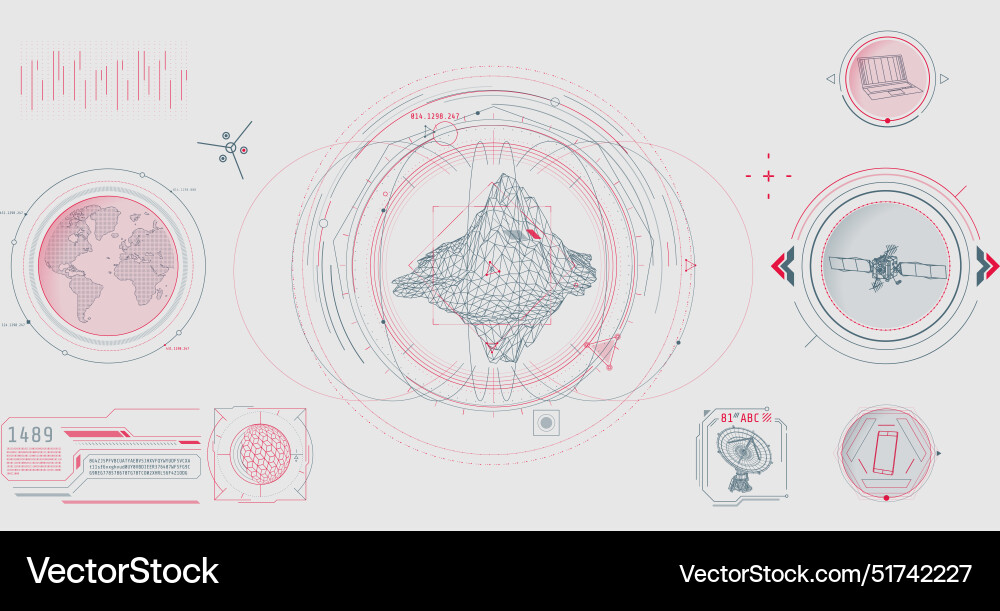 Design elements for infographic of big data Vector Image