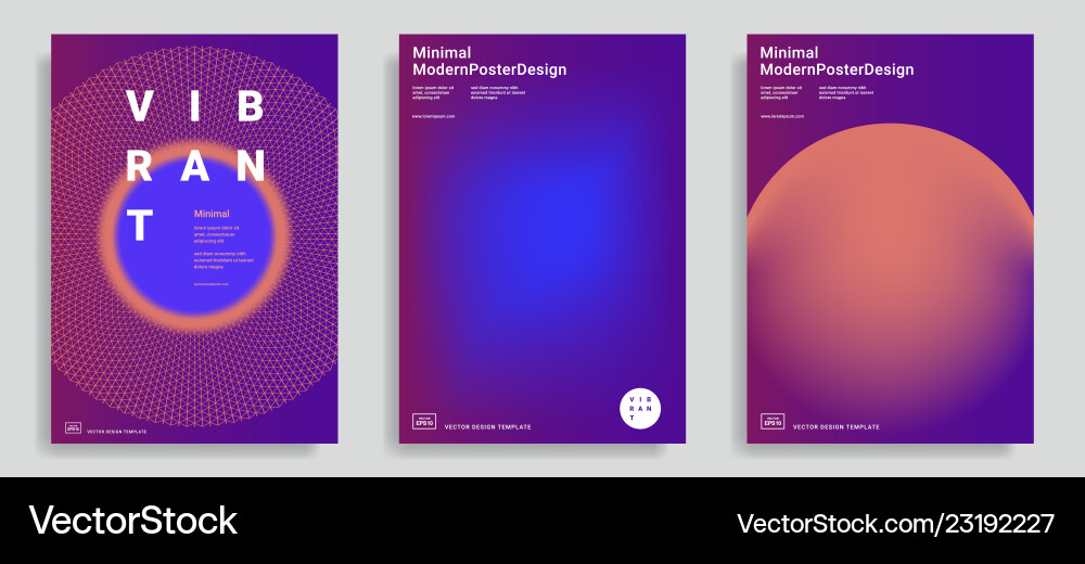 Design templates with vibrant gradient shapes Design templates with vibrant gradient shapes vector image