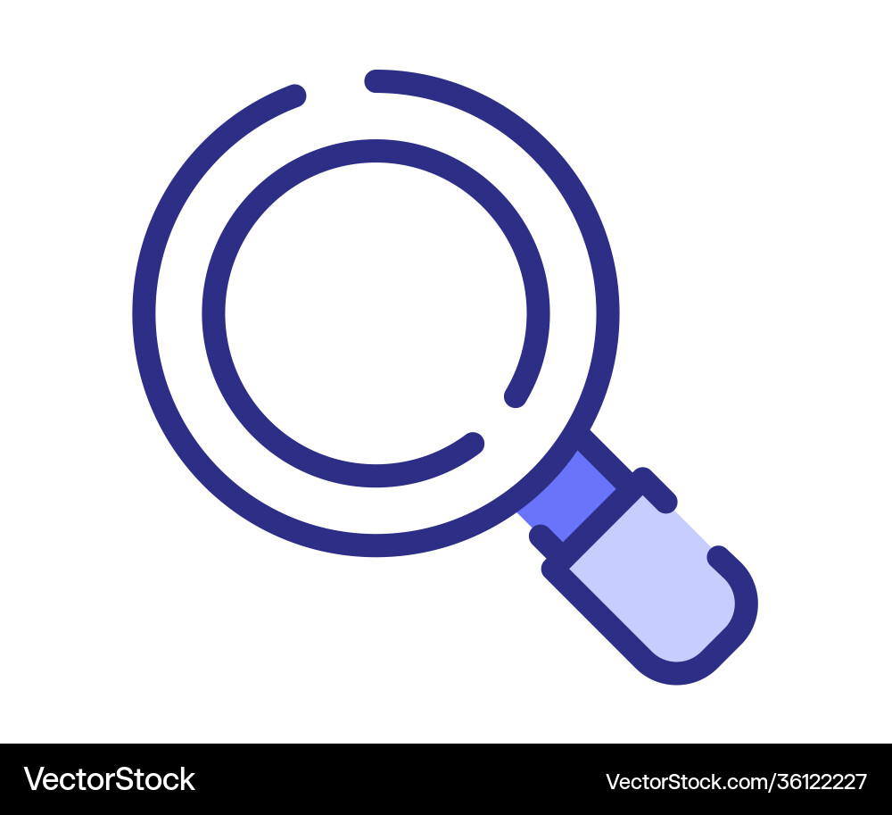 Find search single isolated icon with dashed line Find search single isolated icon with dashed line vector image