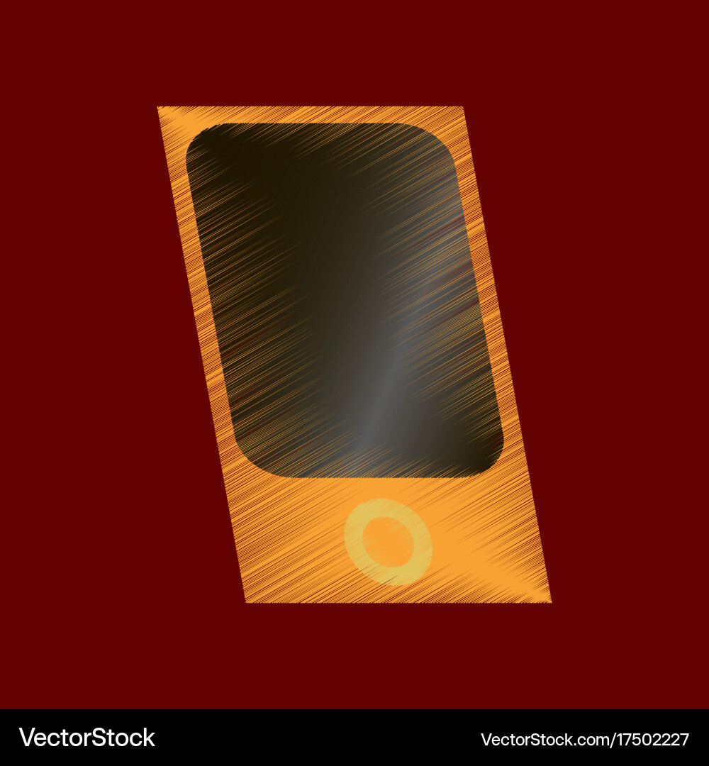 Flat shading style icon music player vector image
