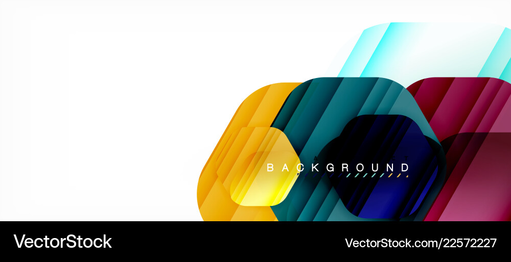 Glossy color hexagons modern composition Glossy color hexagons modern composition vector image