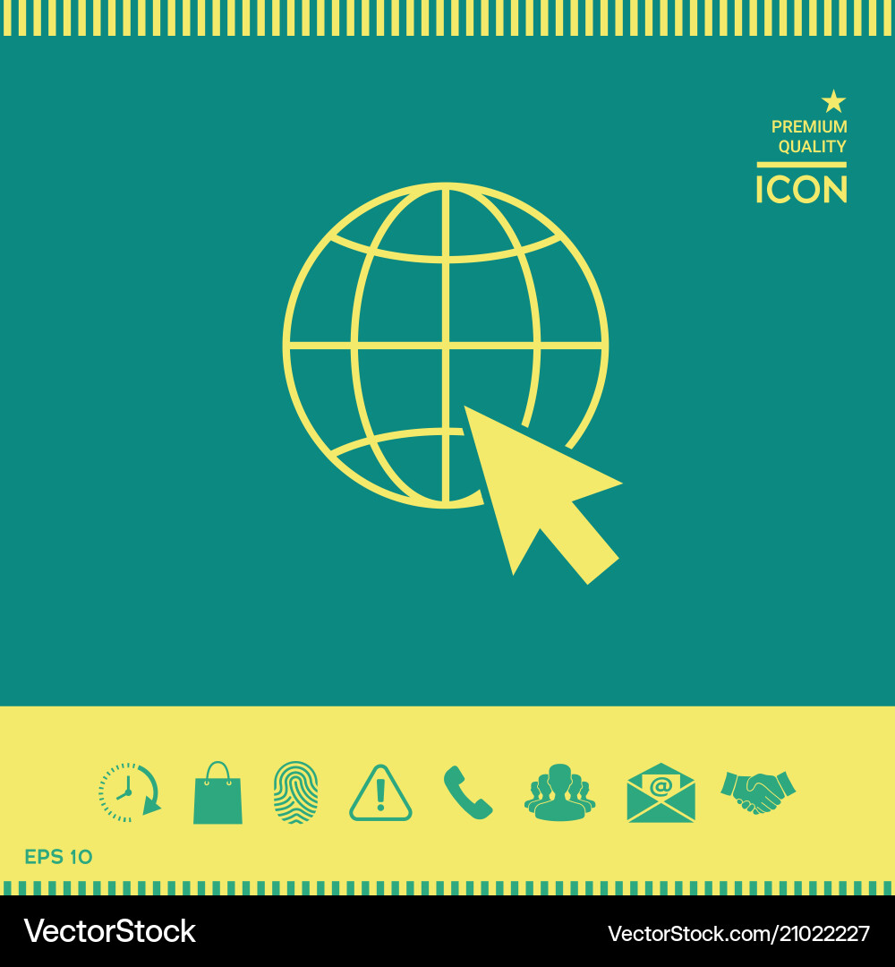 Go to web internet icon Go to web internet icon vector image