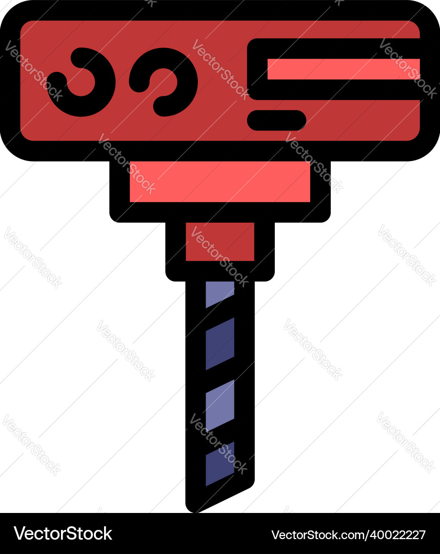 Grader milling machinery icon color outline Grader milling machinery icon color outline vector image