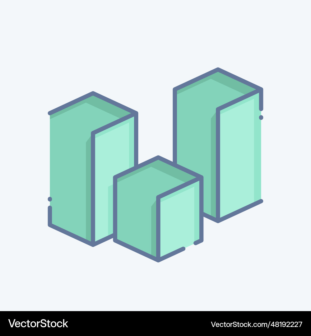 Icon 3d visualication related to visualization Vector Image