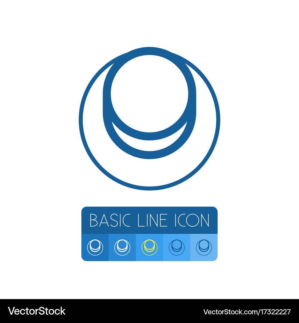 Isolated knob outline click element can vector image