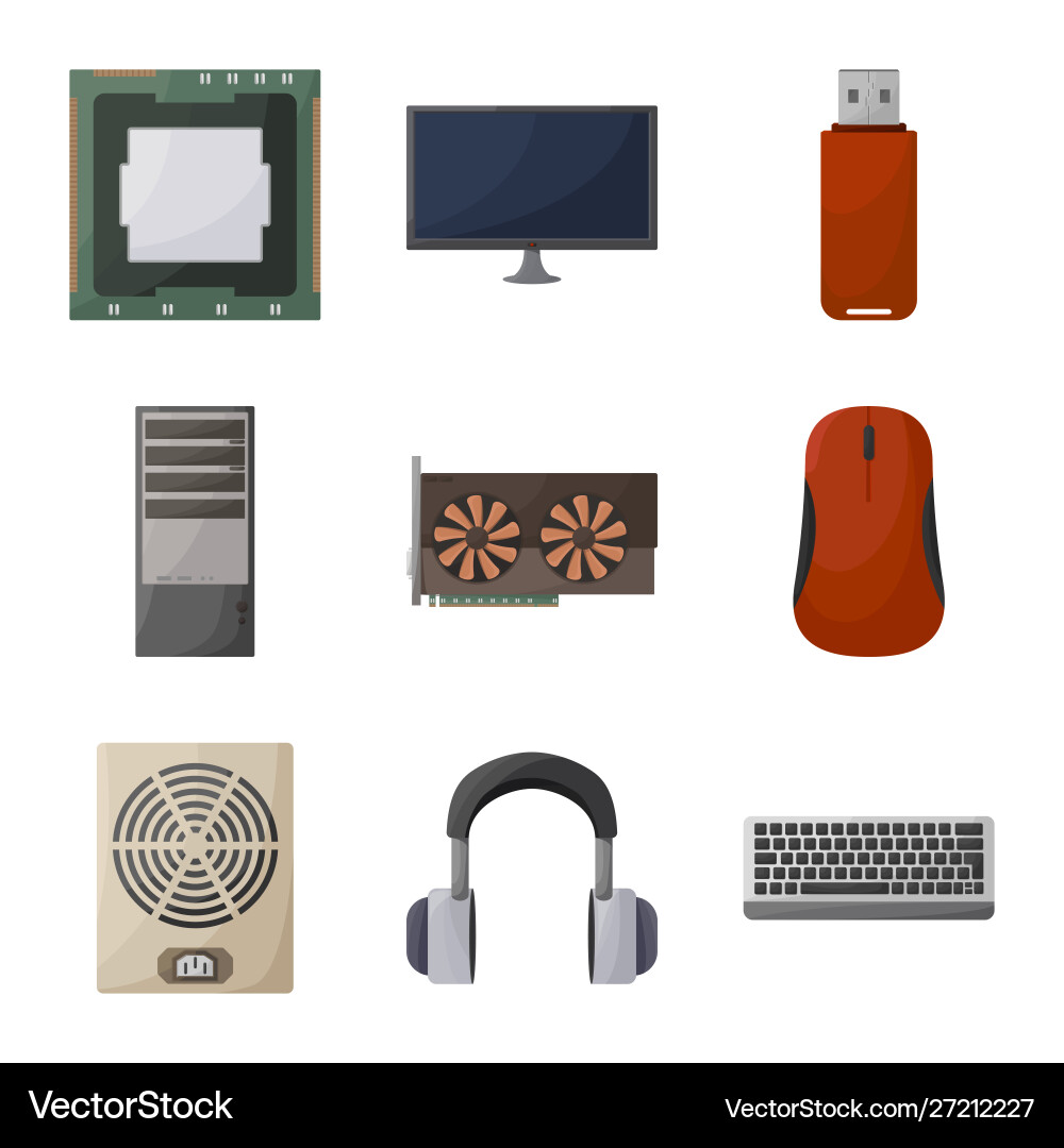 Isolated object computer and hardware sign Isolated object computer and hardware sign Vector Image