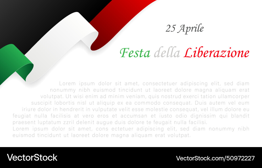 Italy liberation day celebrate on april 25 Italy liberation day celebrate on april 25 vector image