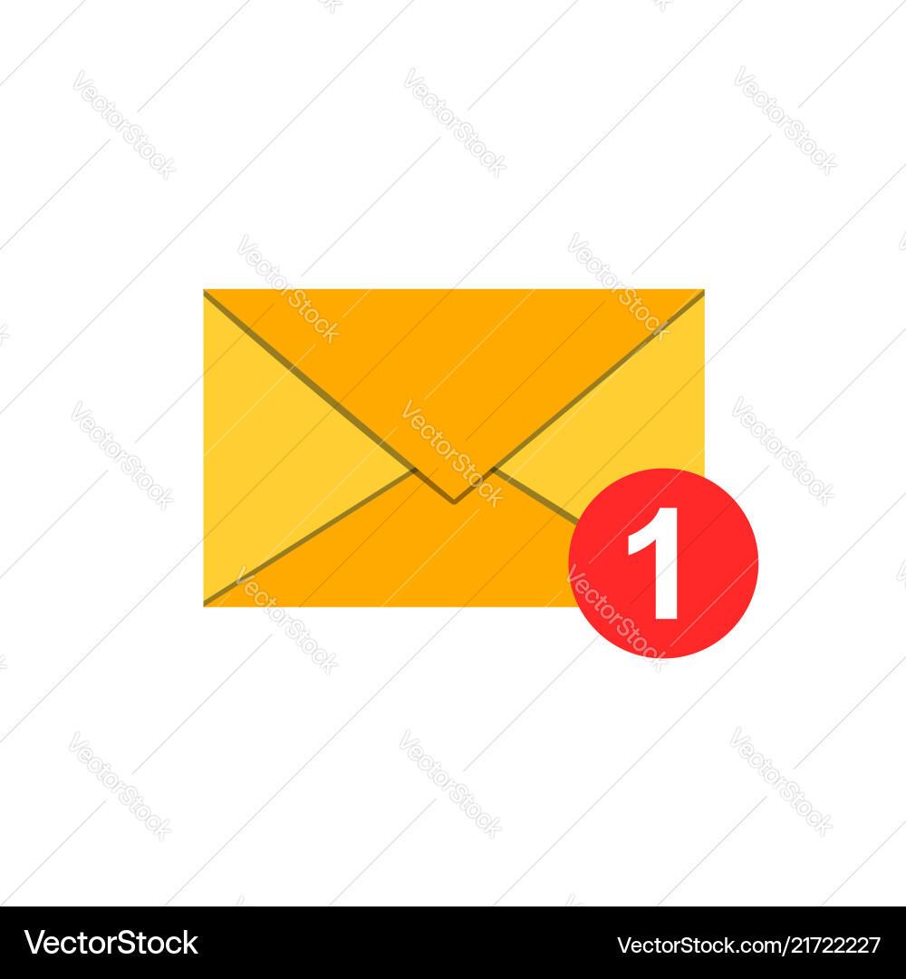 Mail envelope icon in flat style email message Mail envelope icon in flat style email message vector image