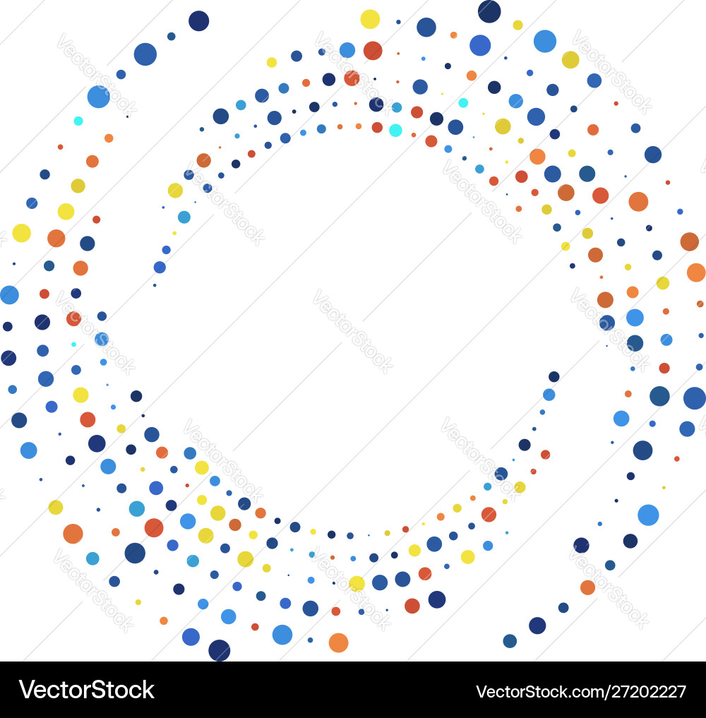 Random dotted dots halftone speckles concentric Random dotted dots halftone speckles concentric vector image