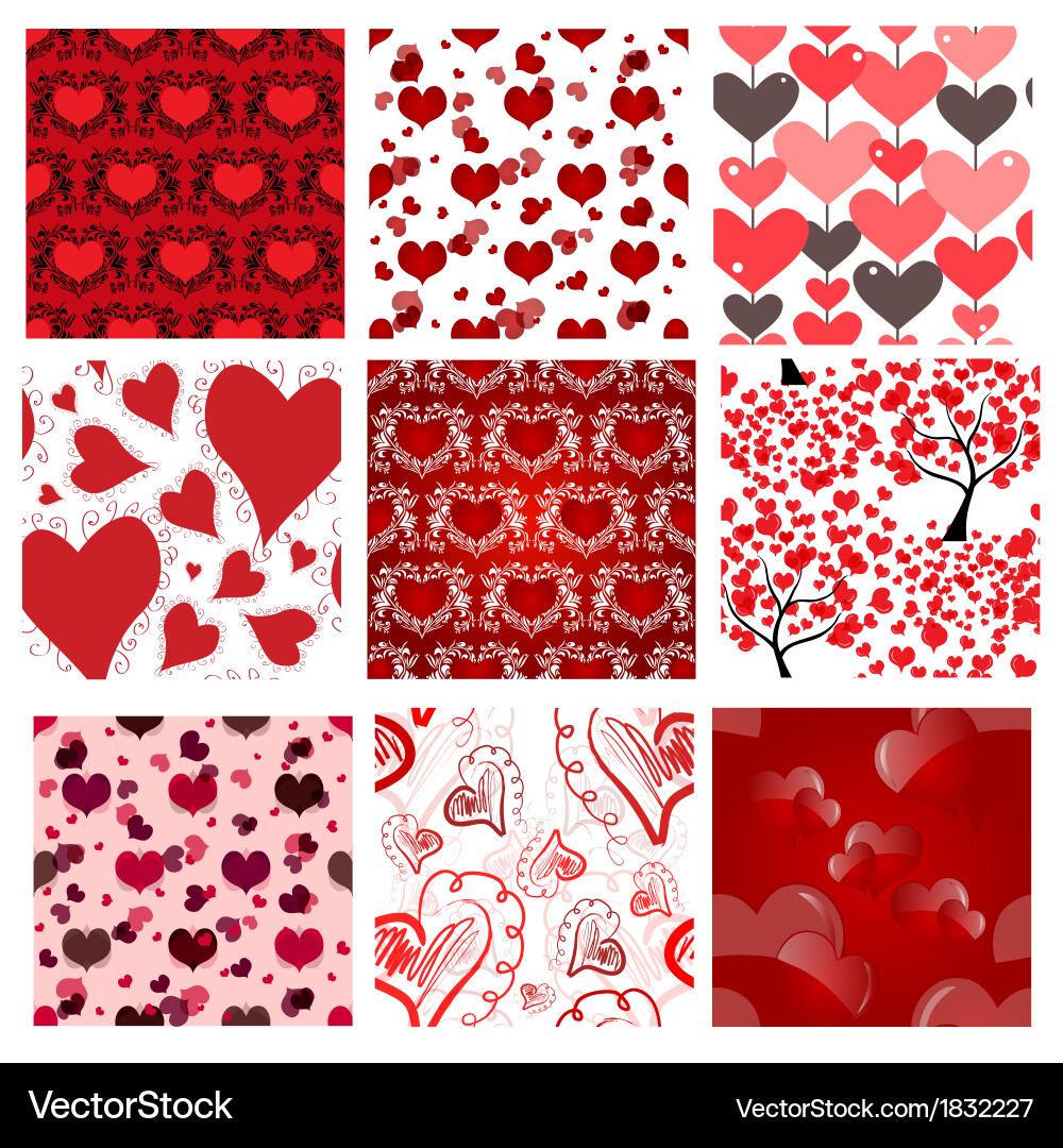 Seamless patterns set vector image