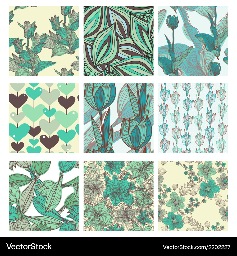 Seamless patterns vector image