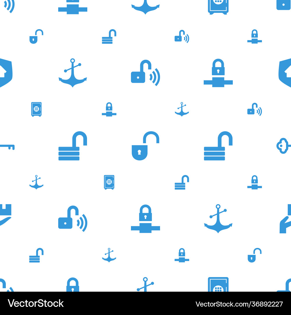 Secure icons pattern seamless white background vector image