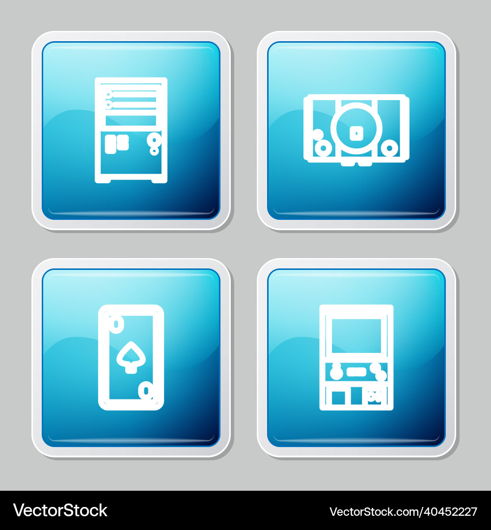 Set line computer video game console playing Set line computer video game console playing Vector Image