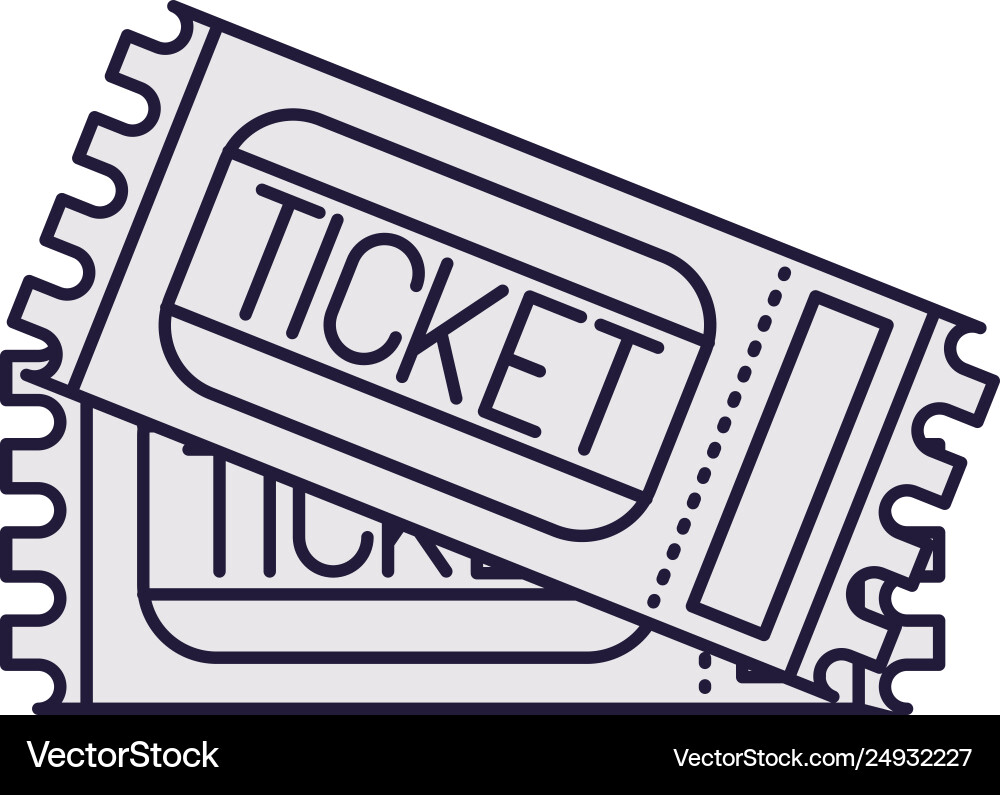 Ticket access isolated icon Vector Image