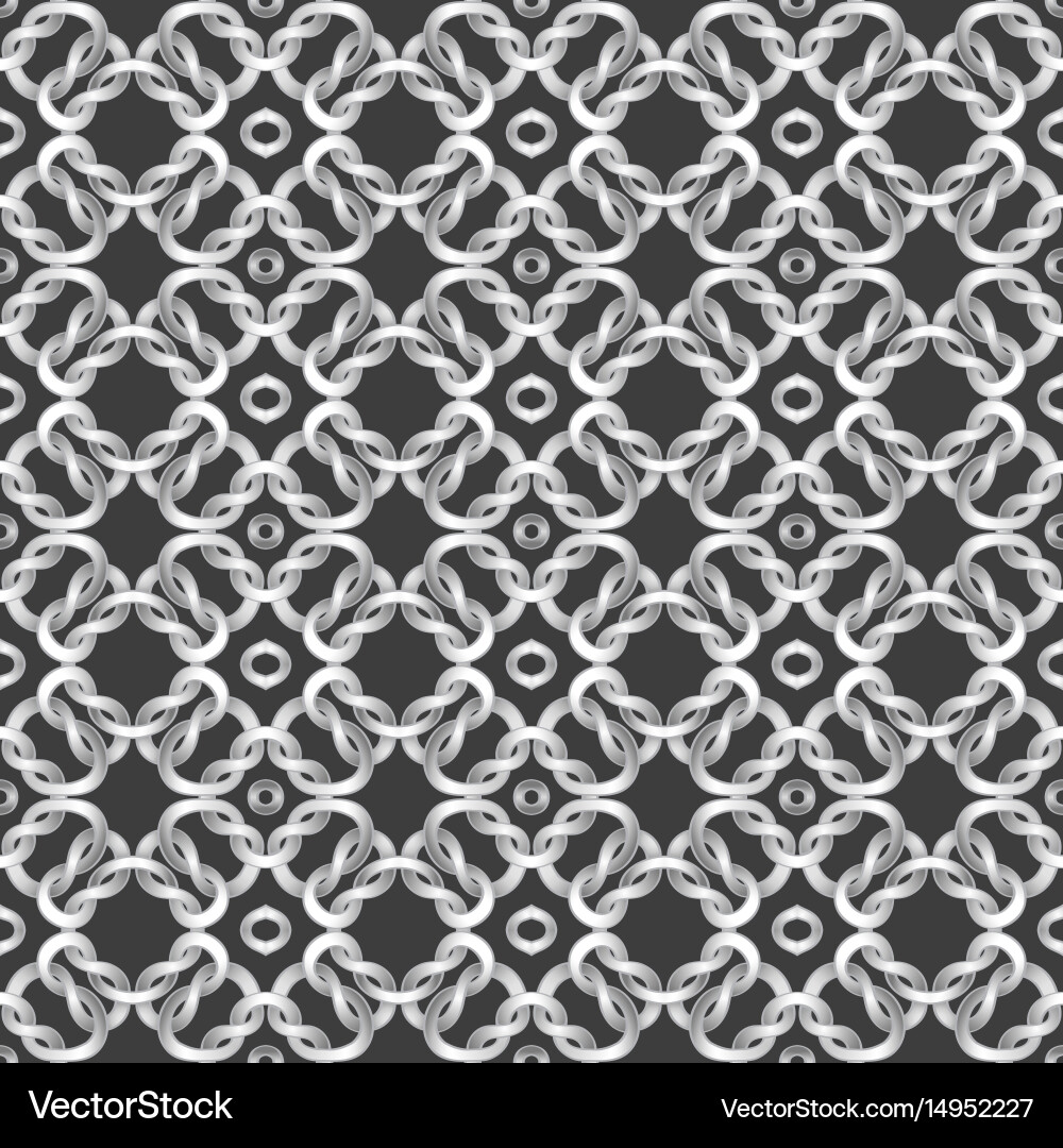 White net on black background seamless pattern vector image