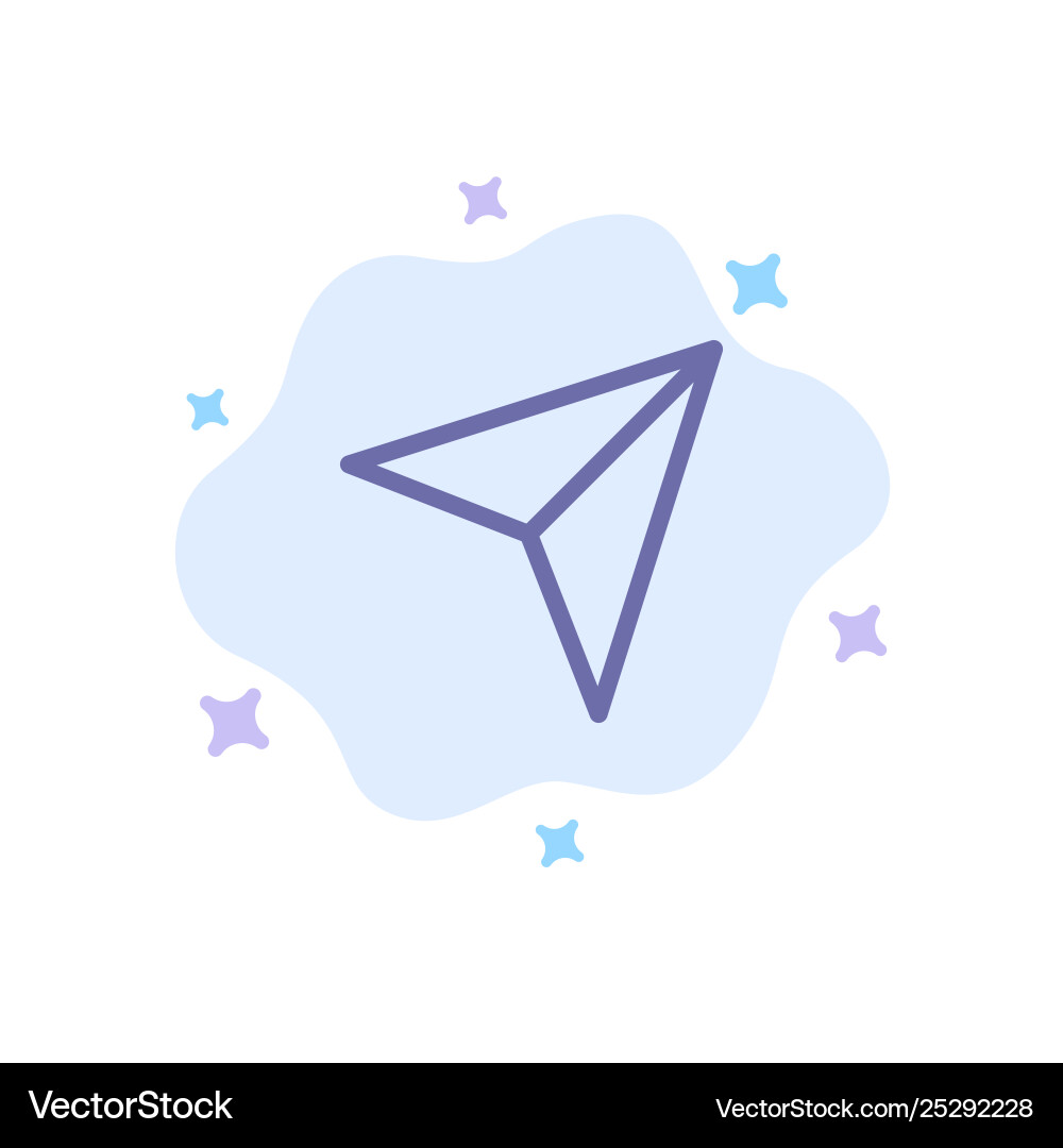 Arrow pointer up next blue icon on abstract cloud Vector Image