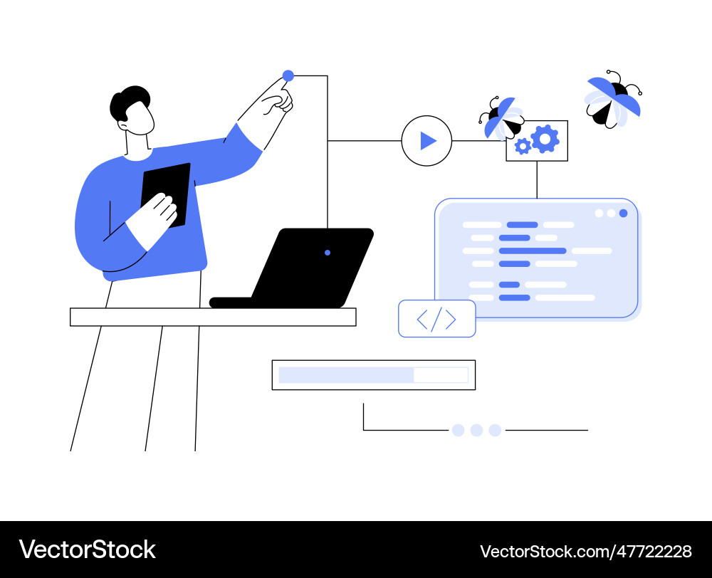 Automated testing abstract concept Automated testing abstract concept vector image
