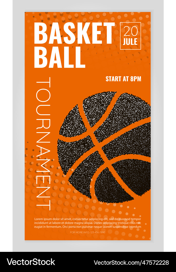Basketball template Basketball template vector image