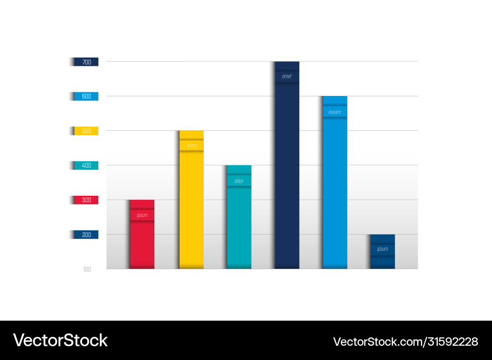 Chart graph scheme simply color editable vector image