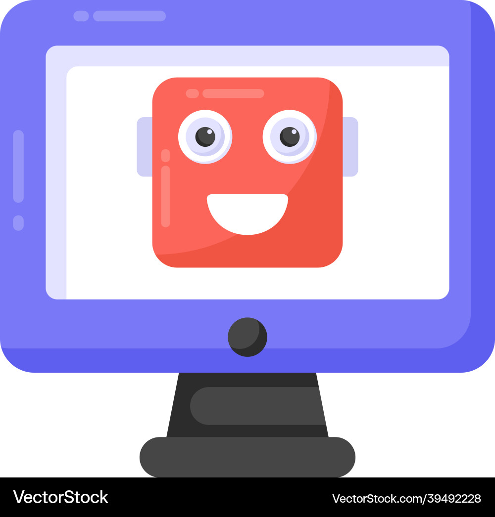 Computer robot Vector Image