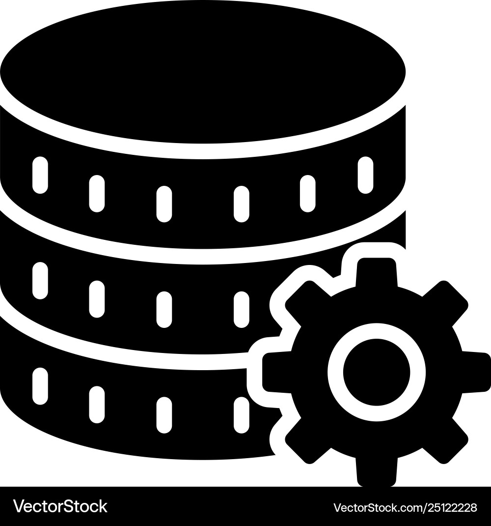 Database setting vector image