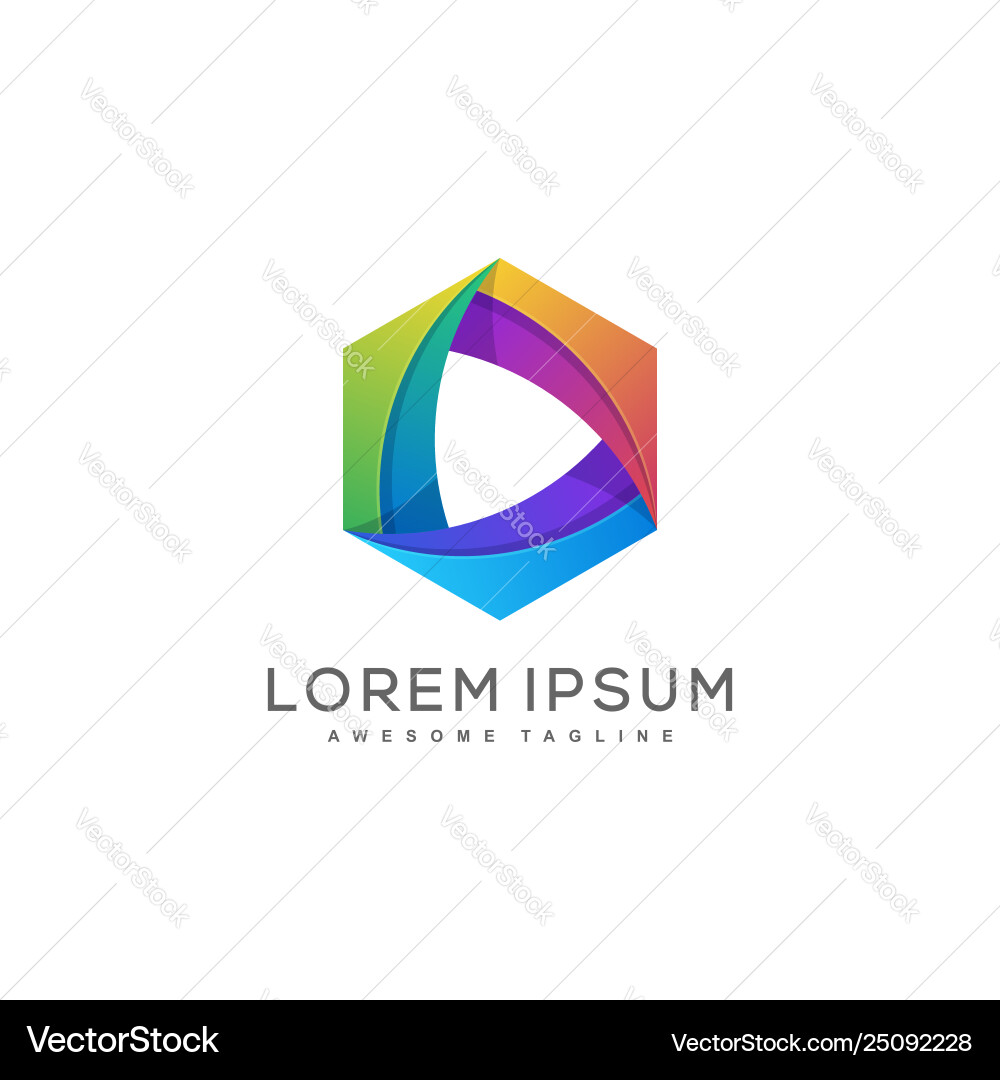 Dynamic Polygon Icon Set vector image