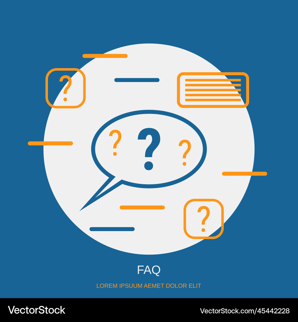 Faq user guide concept Vector Image