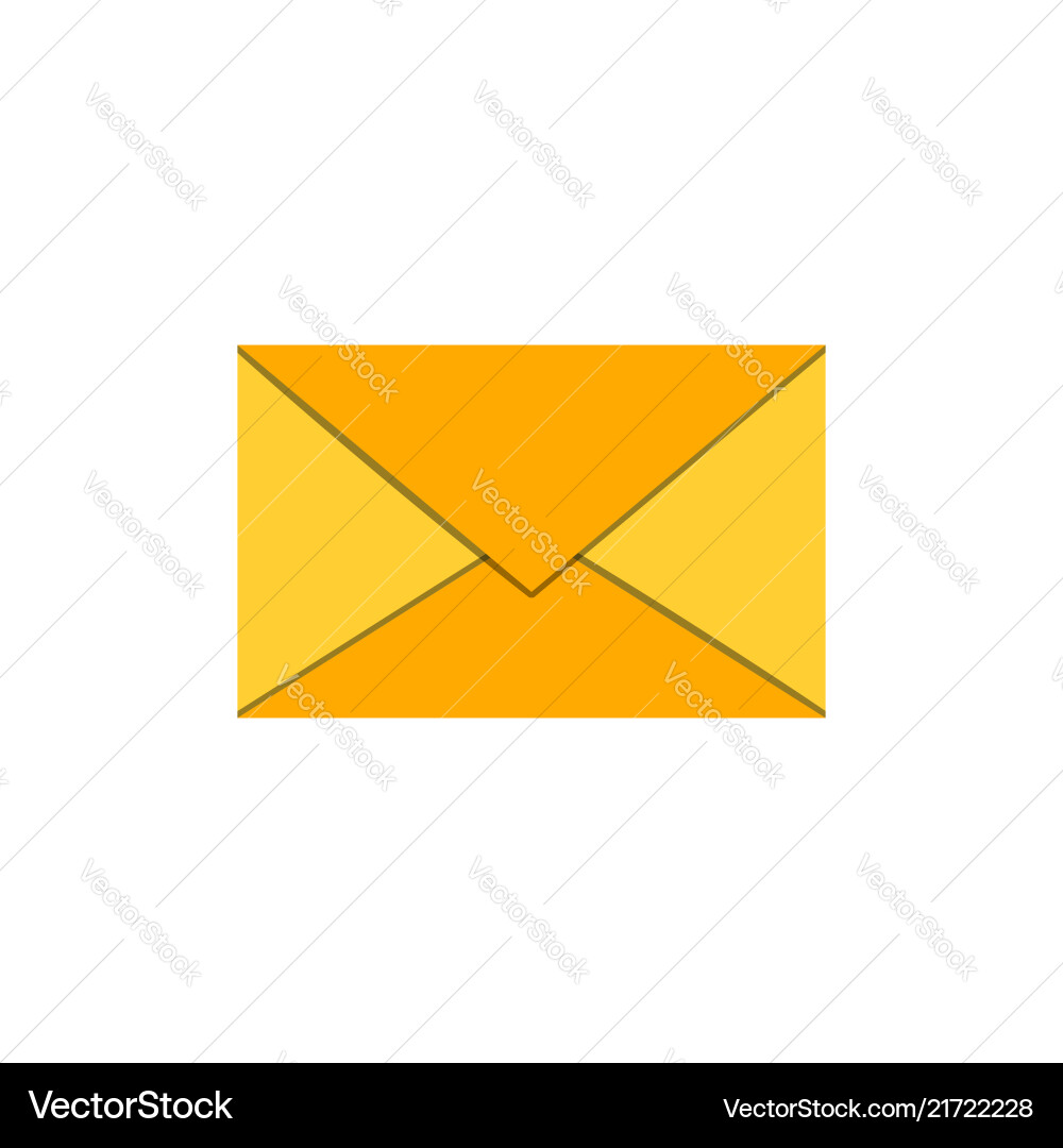 Mail envelope icon in flat style email message vector image