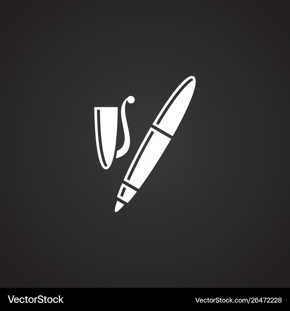 Pen icon on background for graphic and web design Pen icon on background for graphic and web design vector image