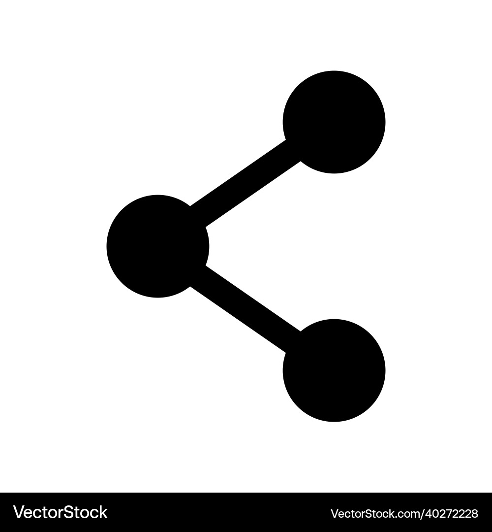 Share web icon in flat style Share web icon in flat style vector image