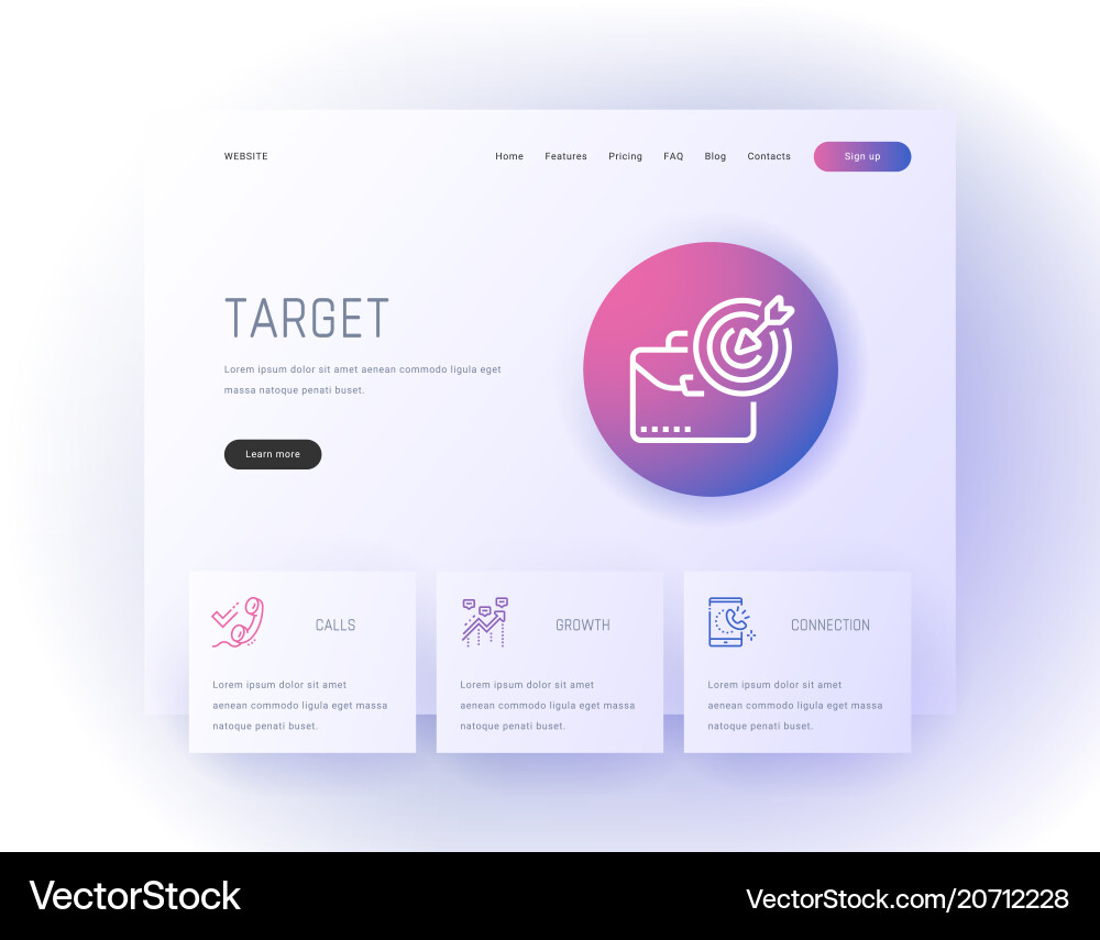 Target calls statistics growth connection Target calls statistics growth connection Vector Image