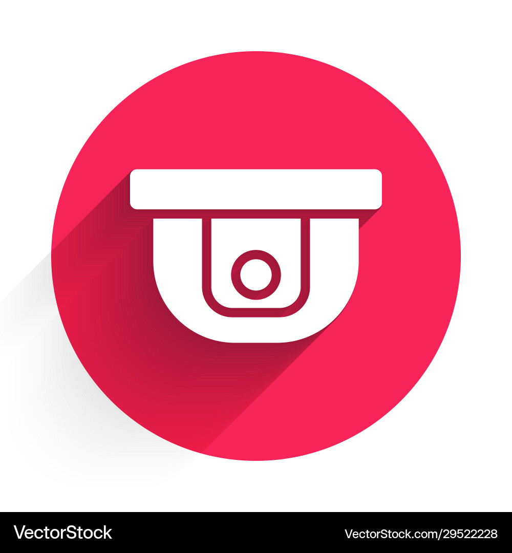 White motion sensor icon isolated with long shadow White motion sensor icon isolated with long shadow vector image