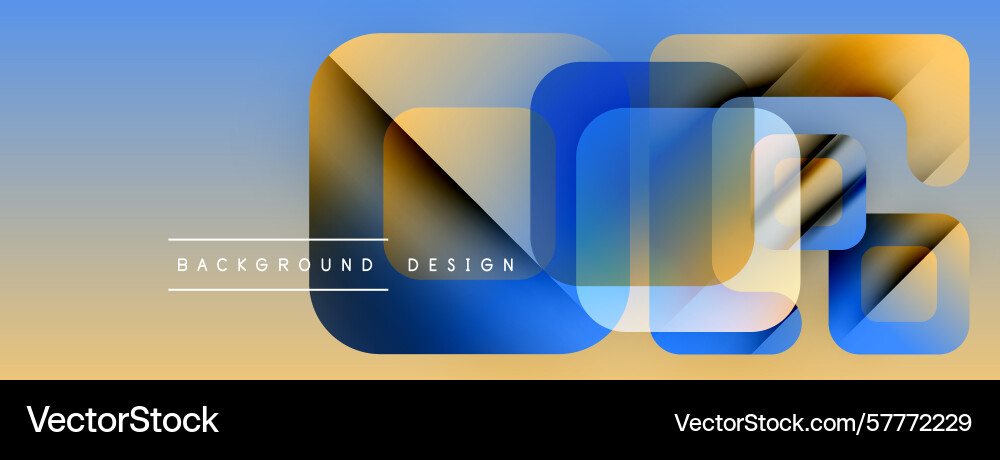 Abstract design features overlapping colorful Vector Image