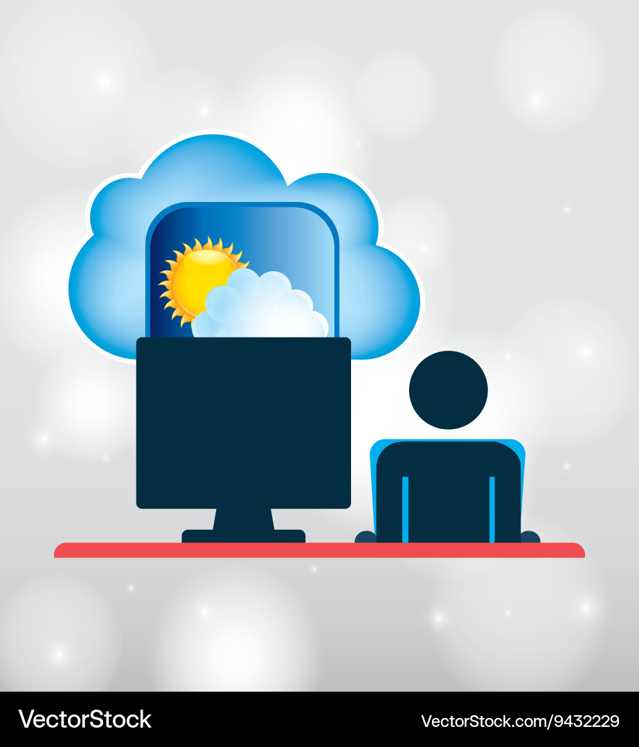 Cloud computing design Vector Image