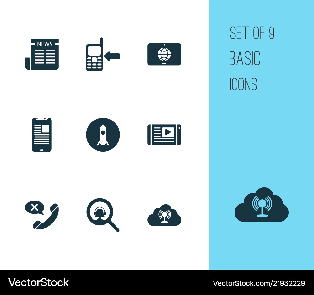 Communication icons set with touchscreen fast Communication icons set with touchscreen fast vector image