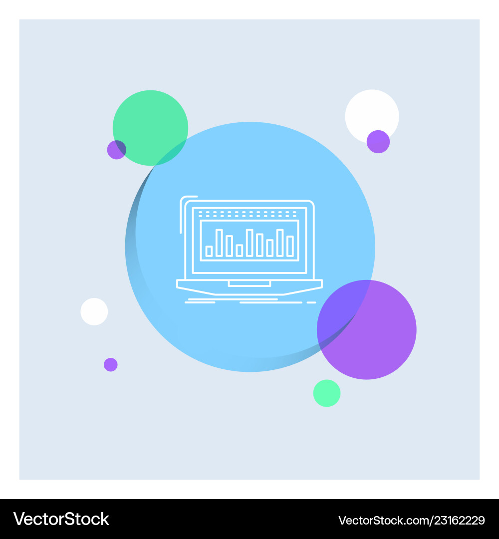Data financial index monitoring stock white line Data financial index monitoring stock white line vector image
