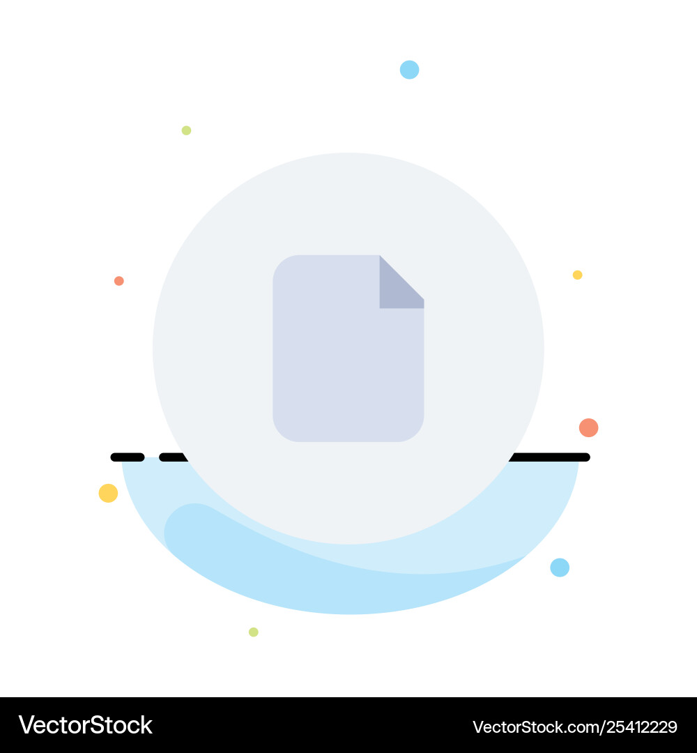 Document file basic ui abstract flat color icon Document file basic ui abstract flat color icon vector image