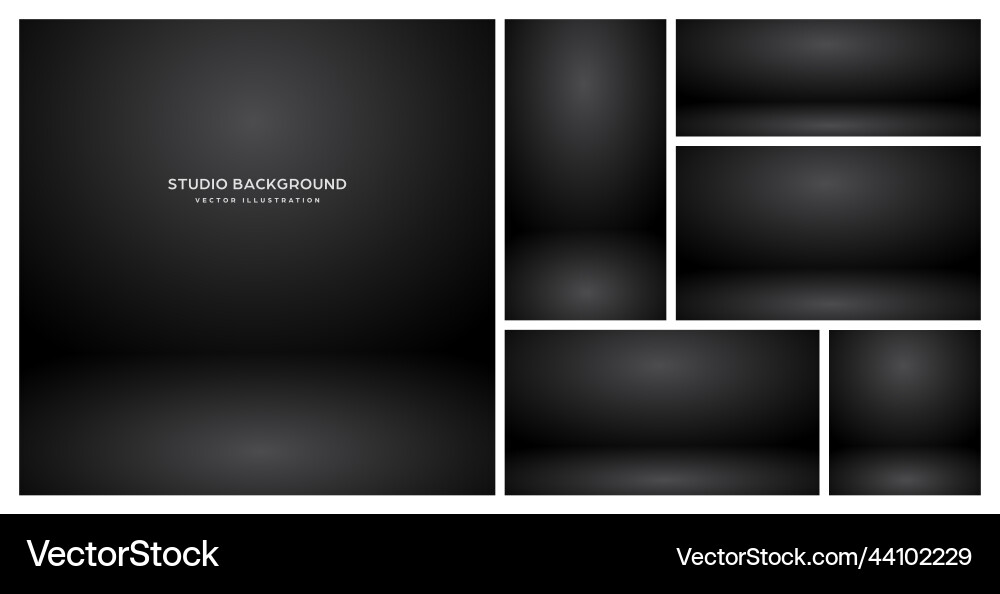 Empty black studio abstract backgrounds Royalty Free Vector