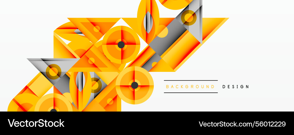Geometric abstract composition with intersecting Vector Image