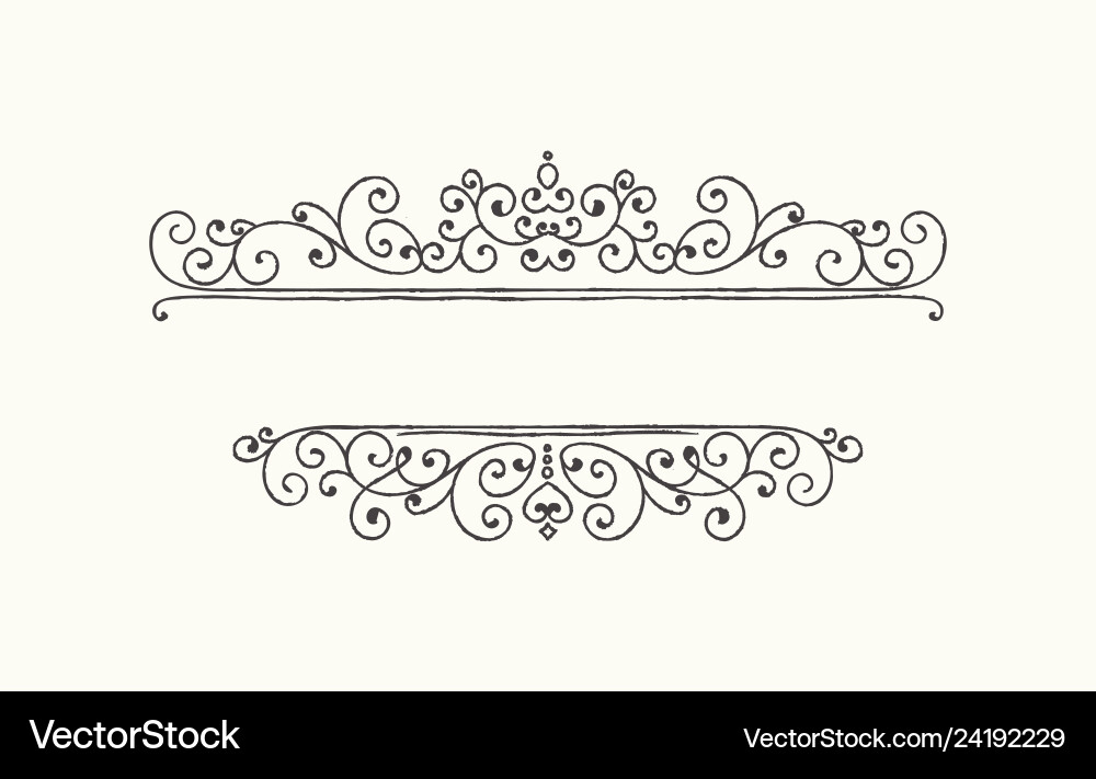 Hand drawn decorative border in grunge retro style Hand drawn decorative border in grunge retro style vector image