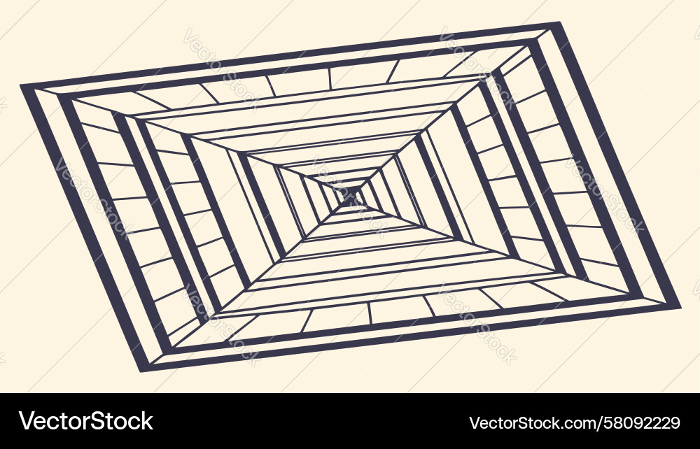 Isometric Square Pattern - Depth Effect Vector Image
