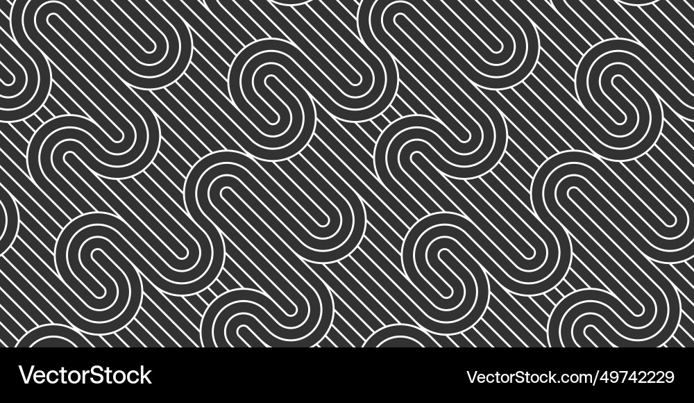 Lined seamless pattern with twisted lines Lined seamless pattern with twisted lines vector image