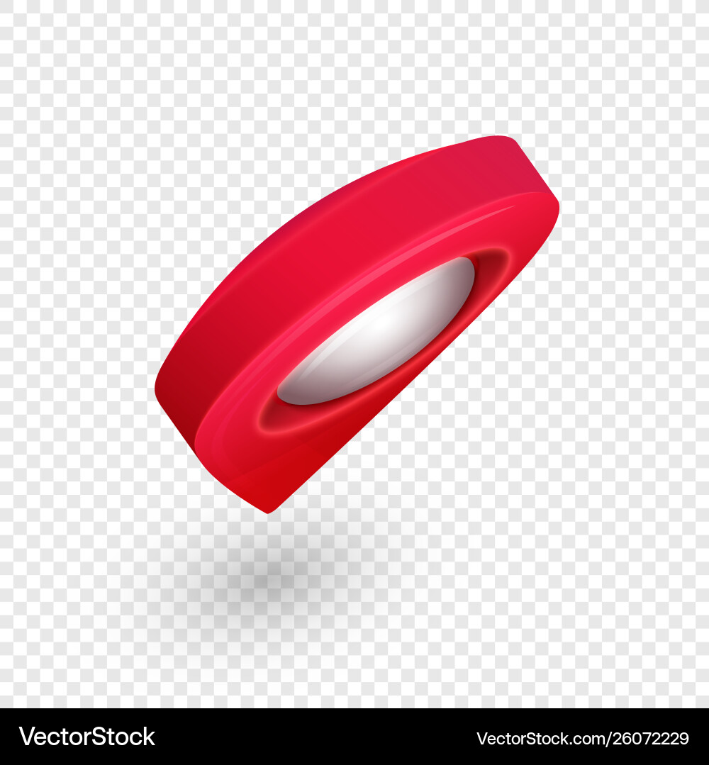 Map location pointer 3d pin with glowing glass Map location pointer 3d pin with glowing glass vector image