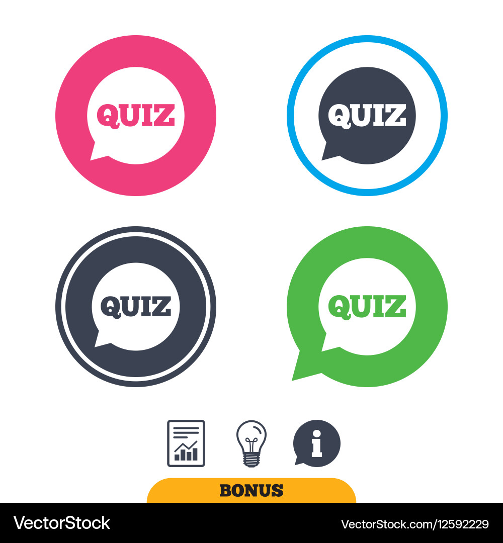 Quiz sign icon questions and answers game Vector Image