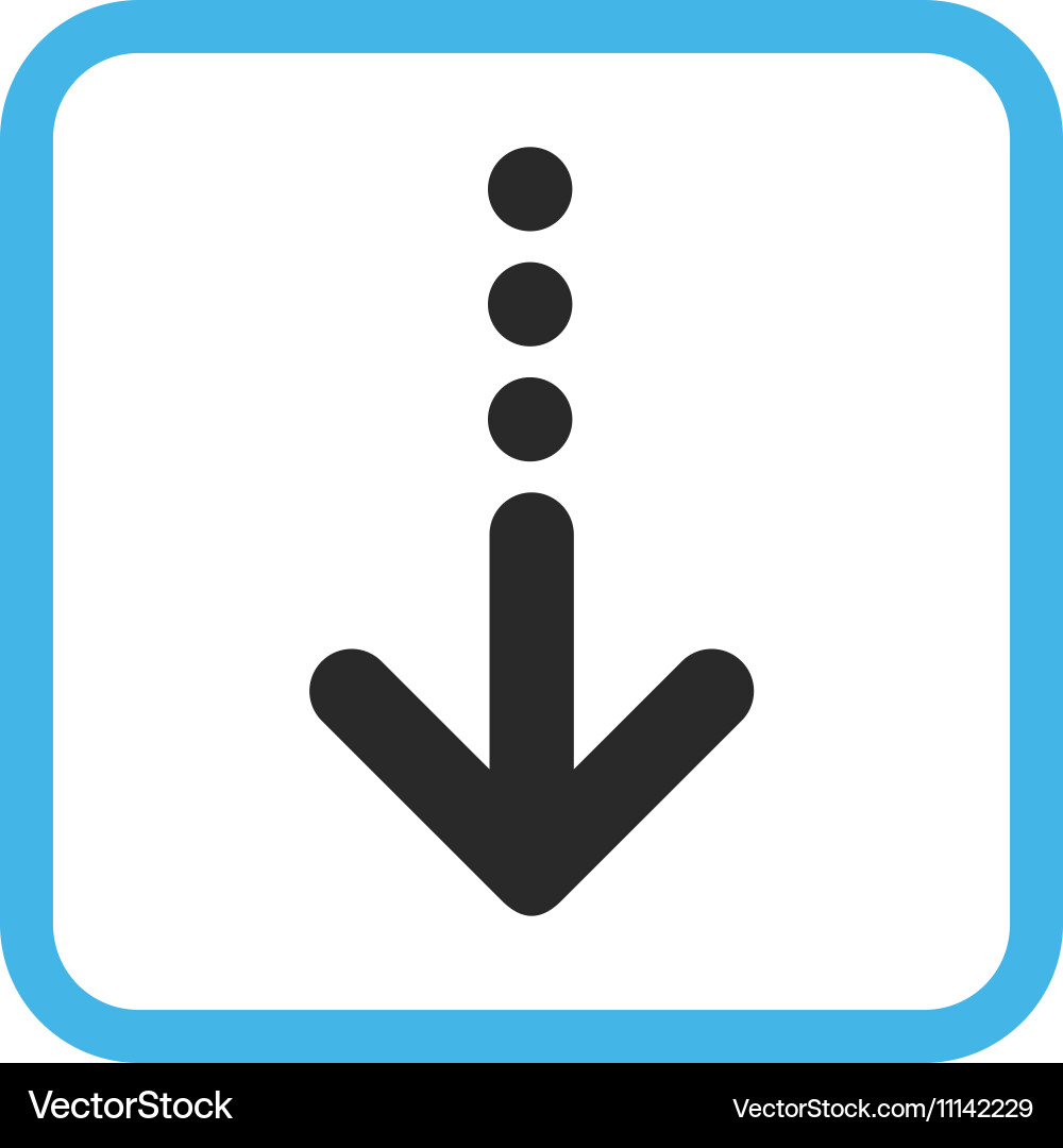 Send down icon in a frame Vector Image