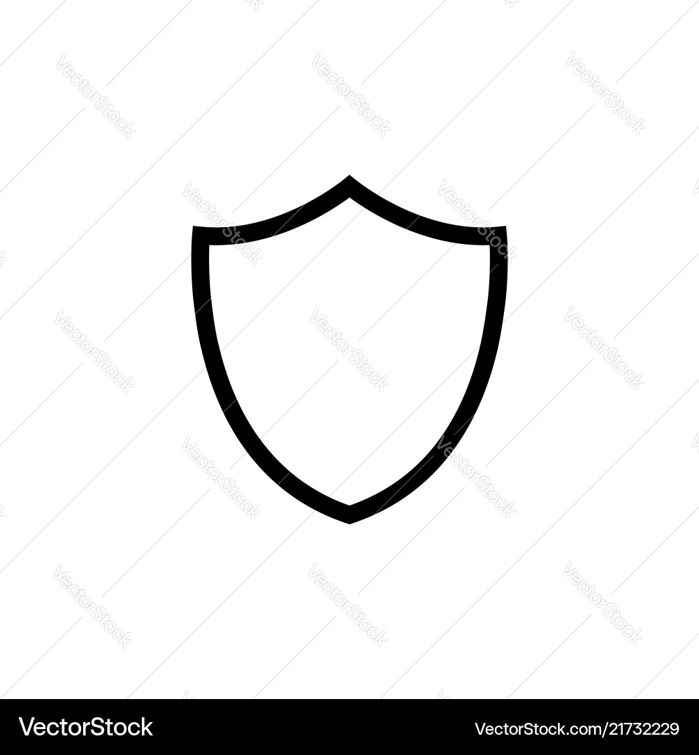 Shield Line Icon Royalty Free Vector Image - VectorStock