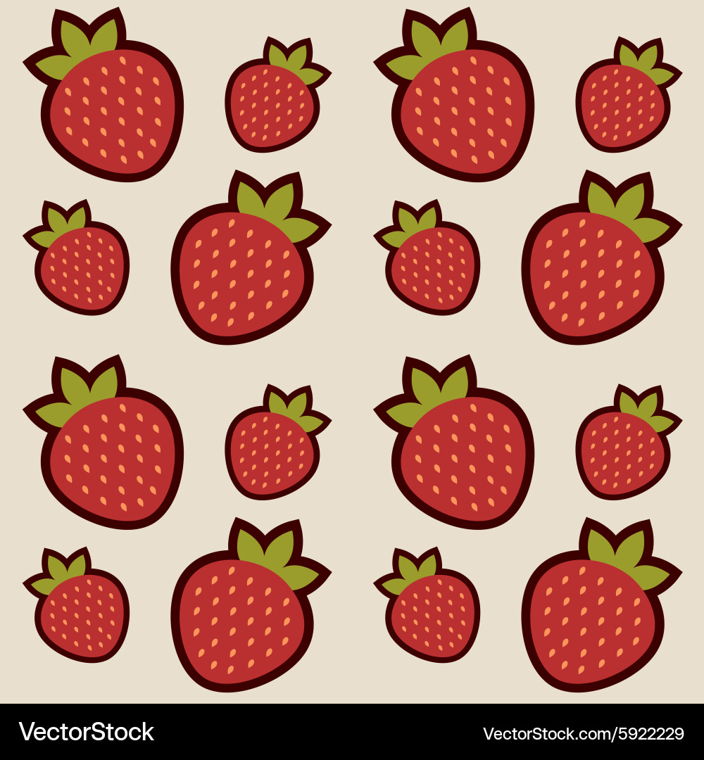 Strawberry Pattern Background vector image