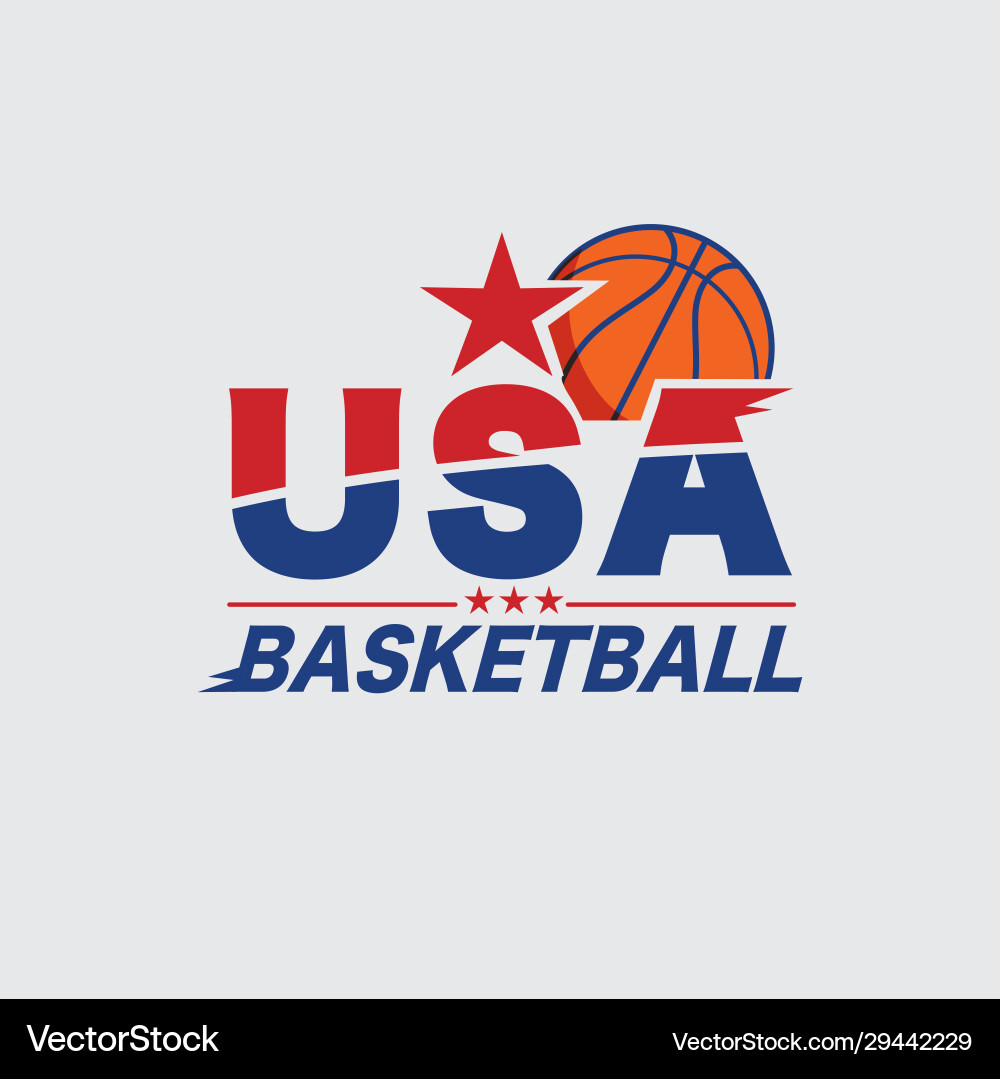 USA Basketball Tournament Logo Vector Image